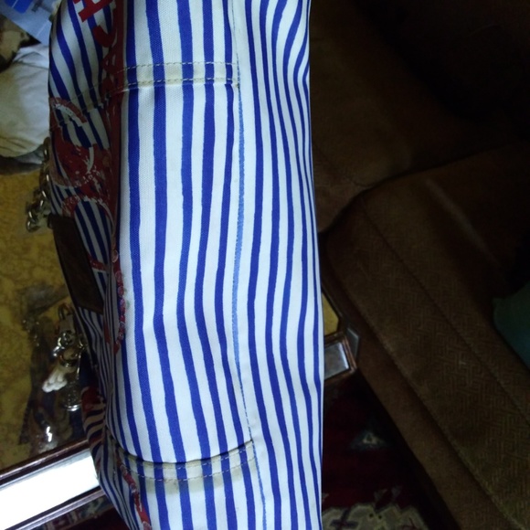 $398 Coach Signature Poppy Sequin Nautical Stripe - Picture 8 of 8